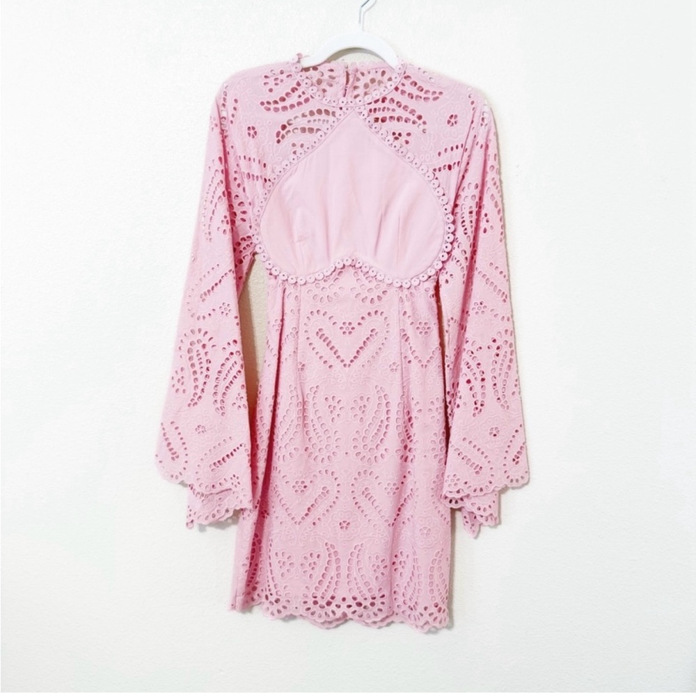Lace the Label - Pink Lace Open-Back Dress Small - Picture 4 of 10